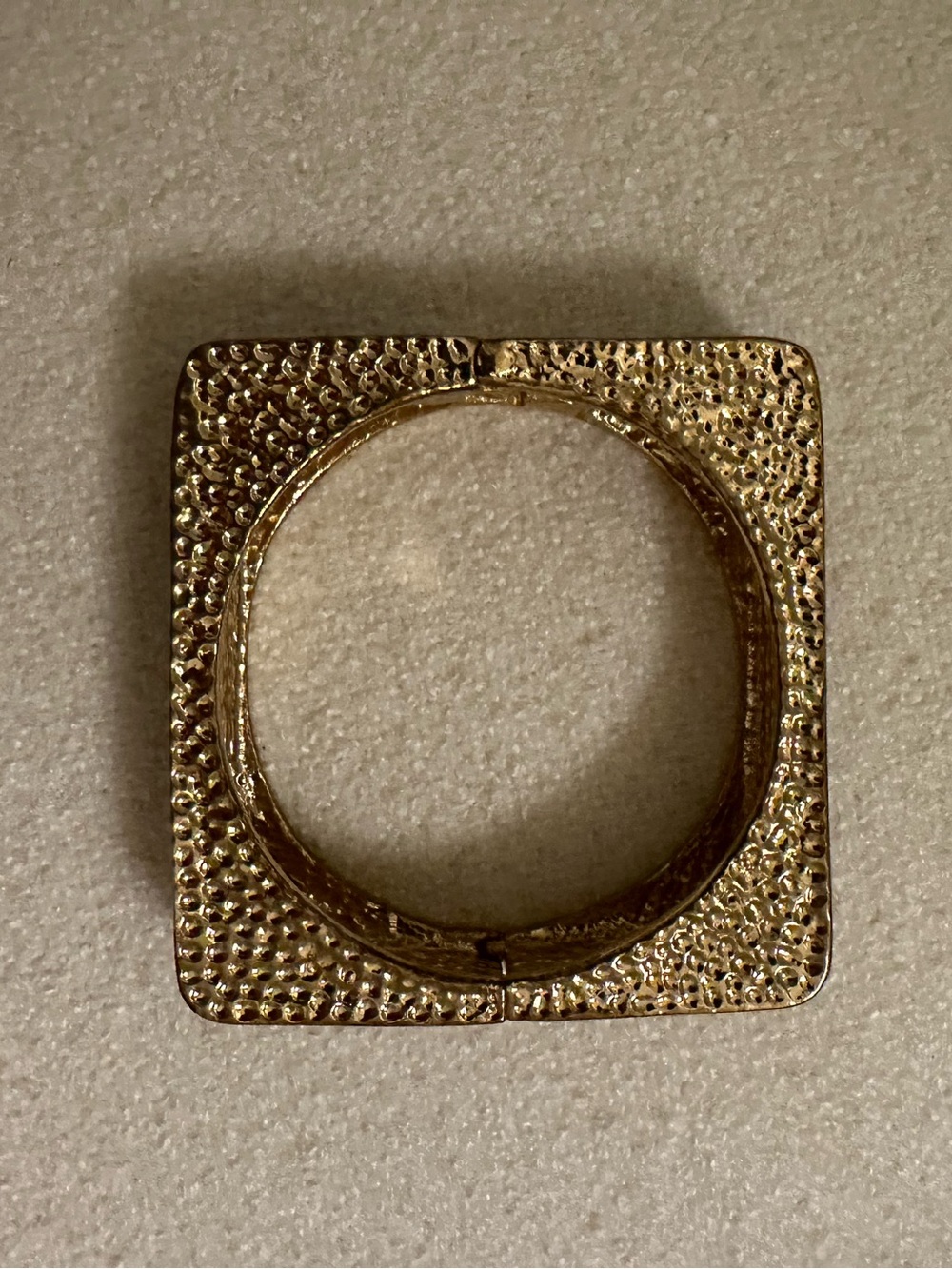 π Gold-Tone Multicolor Crystal Square Bangle Bracelet Rainbow Sparkles β¨ - Picture 4 of 5
